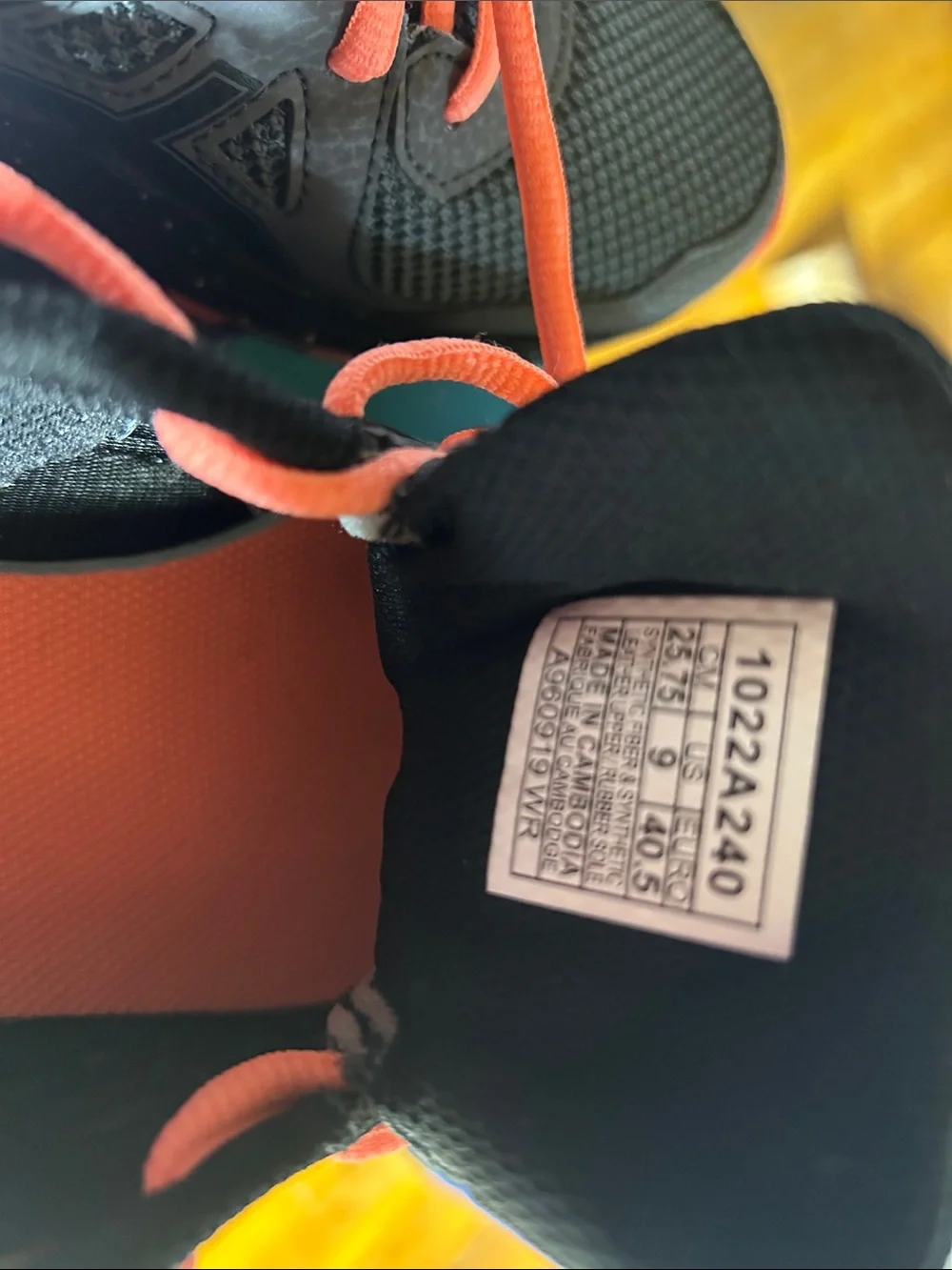 Asics Gray and Bright Orange Trail Running Shoes